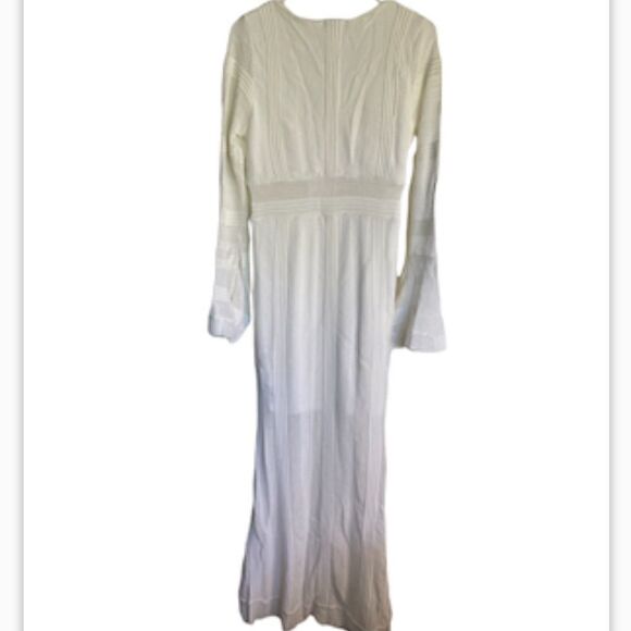 NEW Venus White Long Sleeves Crochet High Low Maxi Dress.Size S - Picture 8 of 16